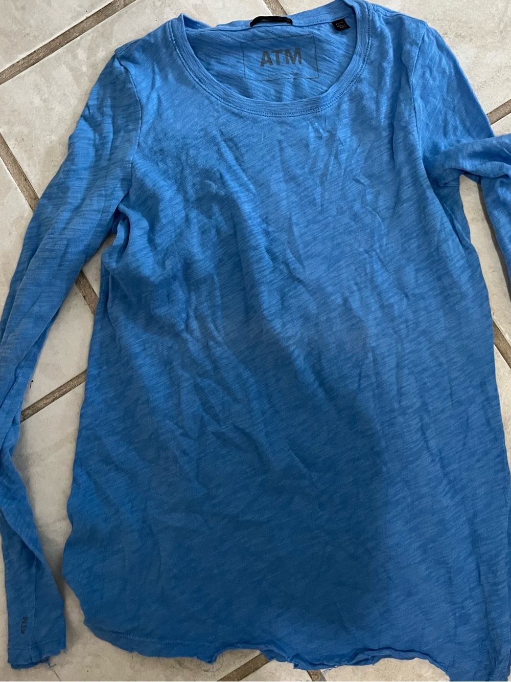ATM Anthony Thomas Melillo Sky Blue Long Sleeve Tee x small